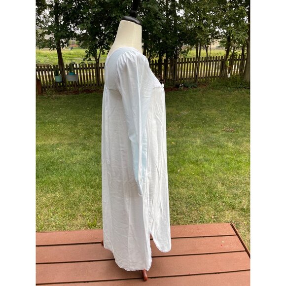 Barbizon Blue Cuddleskin Small Nightgown Cottagecore Angelic Feminine Lace & But - Picture 8 of 10